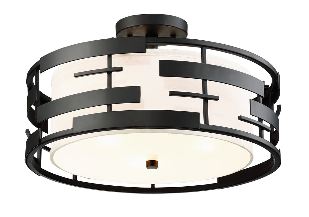 Myhouse Lighting Nuvo Lighting - 60-6436 - Three Light Semi Flush Mount - Lansing - Midnight Bronze