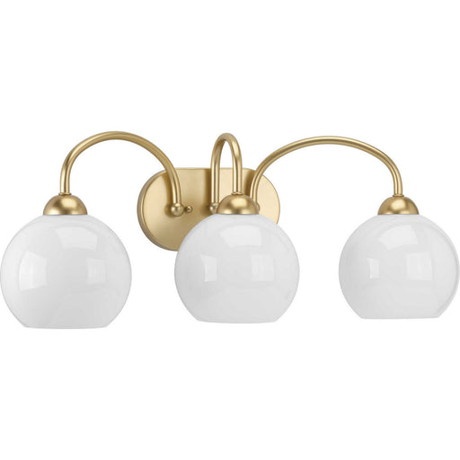 Myhouse Lighting Progress Lighting - P300086-078 - Three Light Bath - Carisa - Vintage Gold