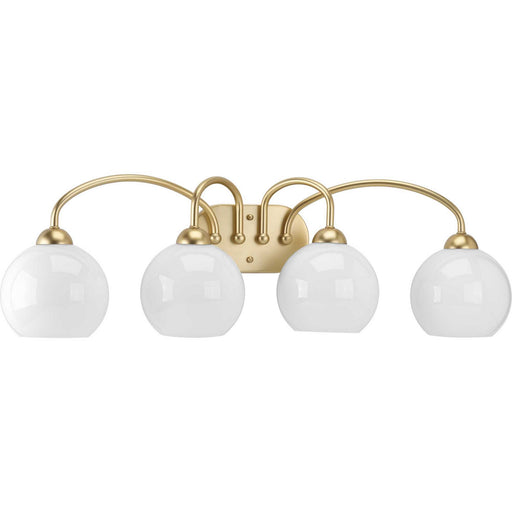 Myhouse Lighting Progress Lighting - P300087-078 - Four Light Bath - Carisa - Vintage Gold