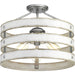 Myhouse Lighting Progress Lighting - P350049-141 - Three Light Semi-Flush Convertible - Gulliver - Galvanized Finish