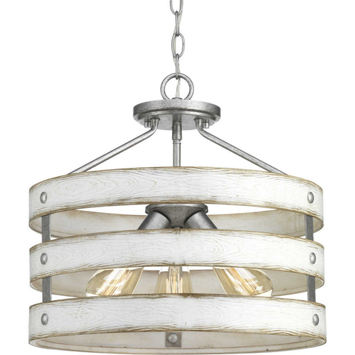 Myhouse Lighting Progress Lighting - P350049-141 - Three Light Semi-Flush Convertible - Gulliver - Galvanized Finish