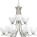 Myhouse Lighting Progress Lighting - P400064-009 - Nine Light Chandelier - Laird - Brushed Nickel