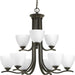 Myhouse Lighting Progress Lighting - P400064-020 - Nine Light Chandelier - Laird - Antique Bronze