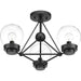 Myhouse Lighting Progress Lighting - P400077-031 - Three Light Semi-Flush Convertible - Spatial - Black