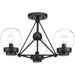 Myhouse Lighting Progress Lighting - P400077-031 - Three Light Semi-Flush Convertible - Spatial - Black