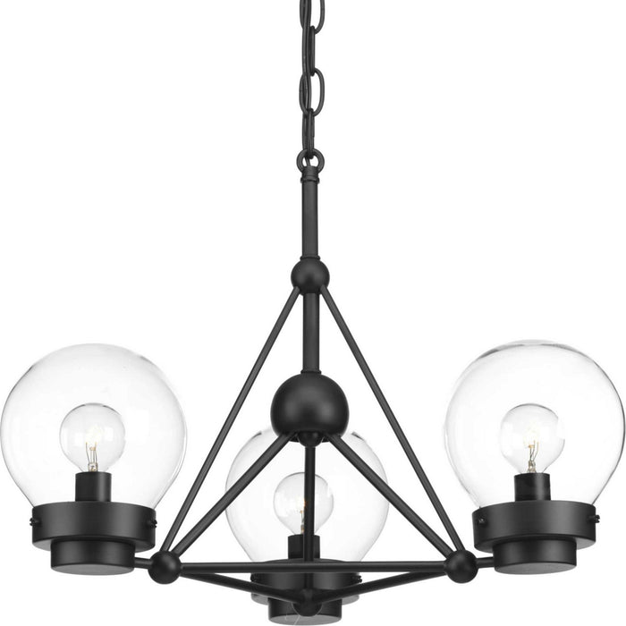 Myhouse Lighting Progress Lighting - P400077-031 - Three Light Semi-Flush Convertible - Spatial - Black