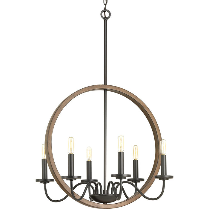 Myhouse Lighting Progress Lighting - P400081-020 - Six Light Chandelier - Fontayne - Antique Bronze