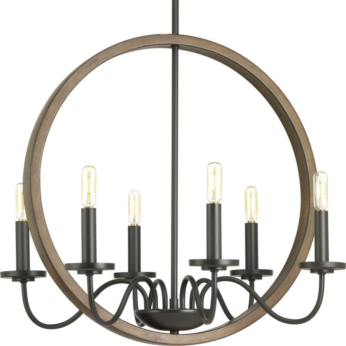 Myhouse Lighting Progress Lighting - P400081-020 - Six Light Chandelier - Fontayne - Antique Bronze