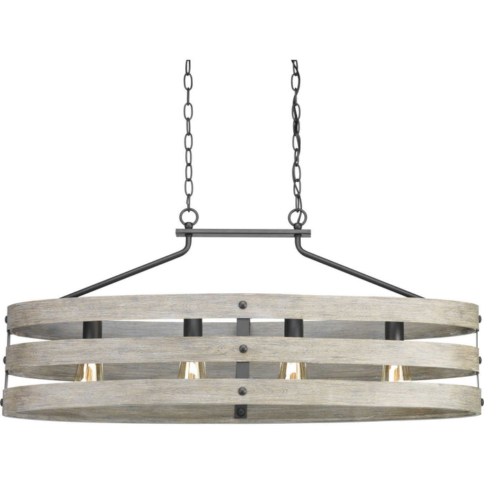 Myhouse Lighting Progress Lighting - P400097-143 - Four Light Island Pendant - Gulliver - Graphite