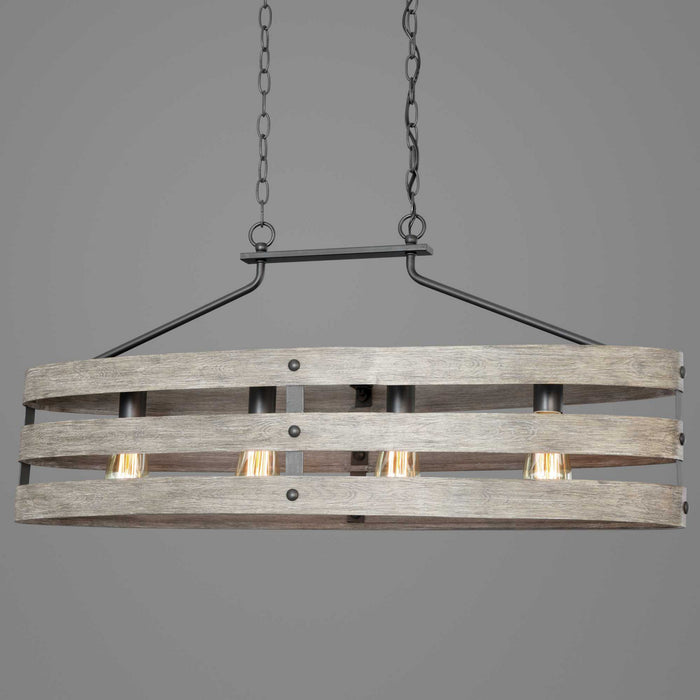 Myhouse Lighting Progress Lighting - P400097-143 - Four Light Island Pendant - Gulliver - Graphite