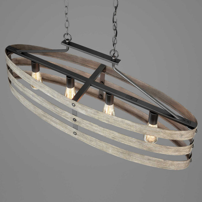 Myhouse Lighting Progress Lighting - P400097-143 - Four Light Island Pendant - Gulliver - Graphite