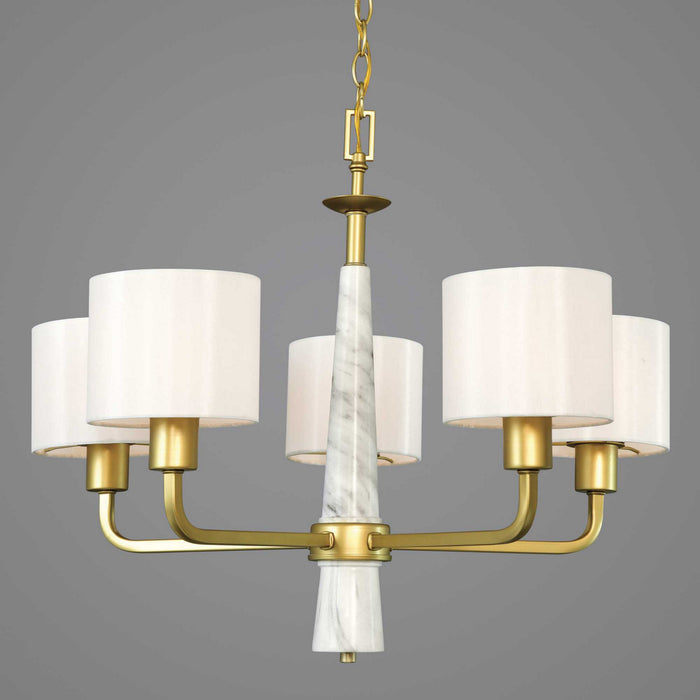 Myhouse Lighting Progress Lighting - P400098-078 - Five Light Chandelier - Palacio - Vintage Gold