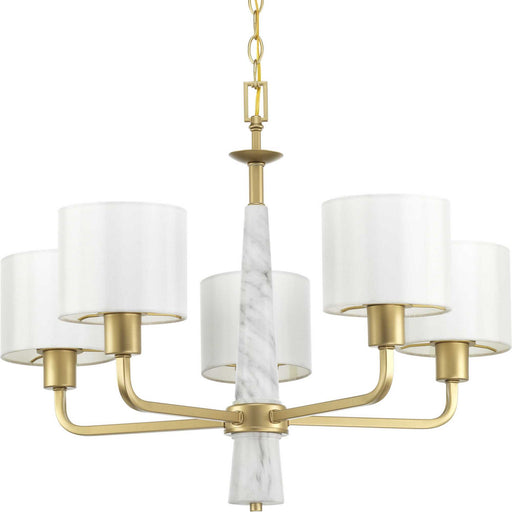 Myhouse Lighting Progress Lighting - P400098-078 - Five Light Chandelier - Palacio - Vintage Gold