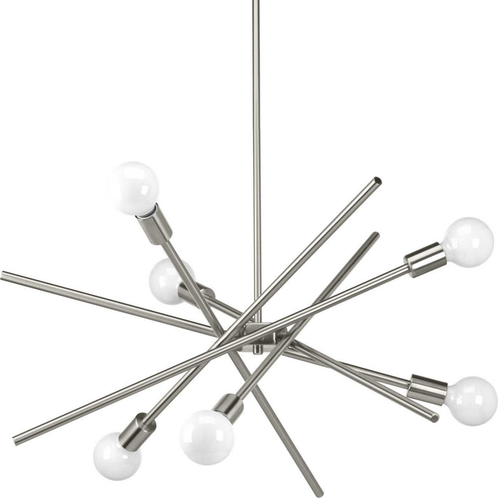 Myhouse Lighting Progress Lighting - P400108-009 - Six Light Chandelier - Astra - Brushed Nickel