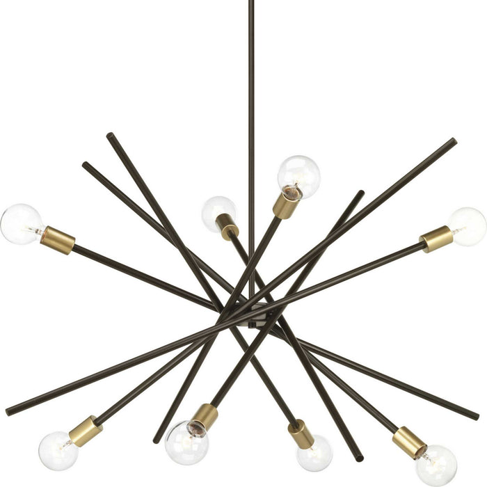 Myhouse Lighting Progress Lighting - P400109-020 - Eight Light Chandelier - Astra - Antique Bronze