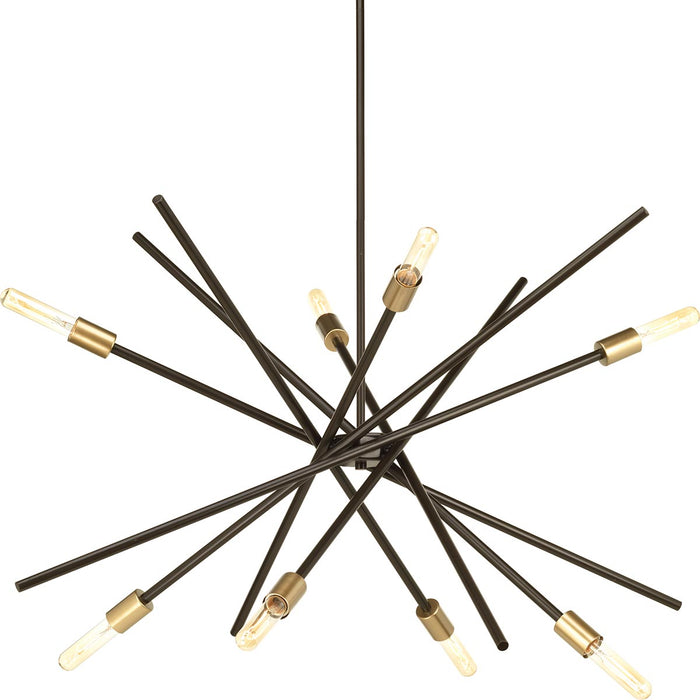 Myhouse Lighting Progress Lighting - P400109-020 - Eight Light Chandelier - Astra - Antique Bronze