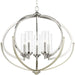 Myhouse Lighting Progress Lighting - P400117-104 - Five Light Chandelier - Evoke - Polished Nickel