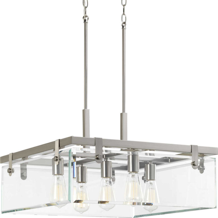 Myhouse Lighting Progress Lighting - P500074-009 - Five Light Pendant - Glayse - Brushed Nickel