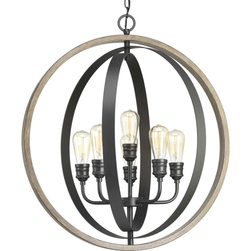 Myhouse Lighting Progress Lighting - P500094-143 - Six Light Pendant - Conestee - Graphite