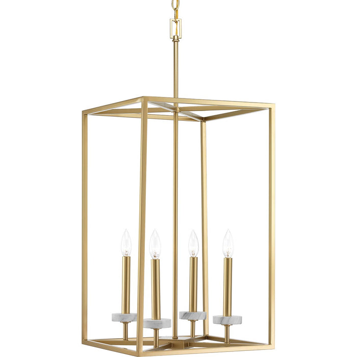 Myhouse Lighting Progress Lighting - P500105-078 - Four Light Pendant - Palacio - Vintage Gold