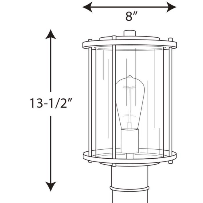 Myhouse Lighting Progress Lighting - P540020-020 - One Light Post Lantern - Gunther - Antique Bronze