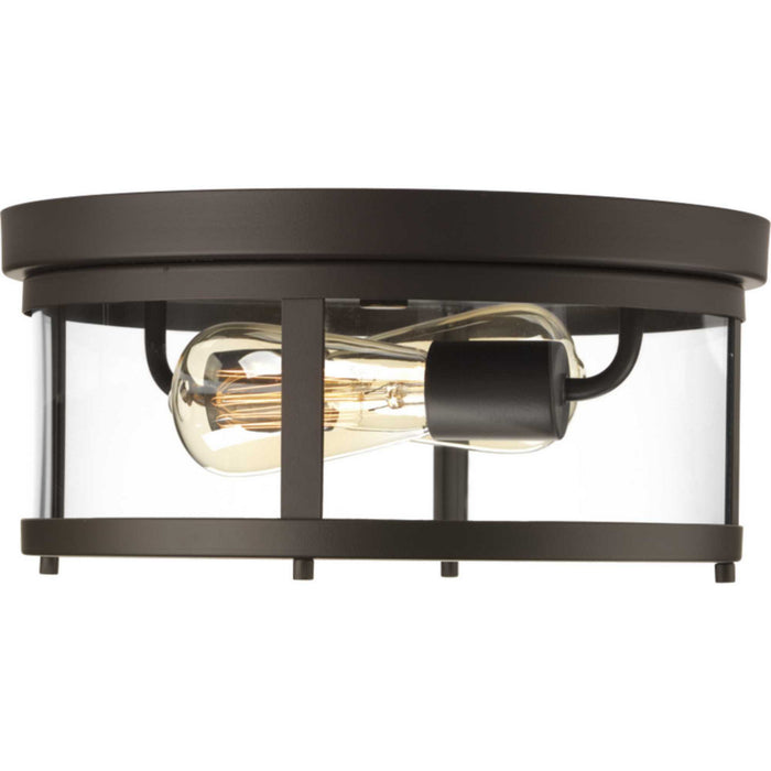 Myhouse Lighting Progress Lighting - P550021-020 - Two Light Flush Mount - Gunther - Antique Bronze