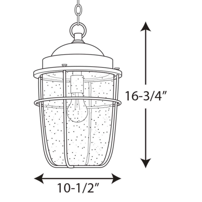 Myhouse Lighting Progress Lighting - P550025-031 - One Light Hanging Lantern - Holcombe - Black