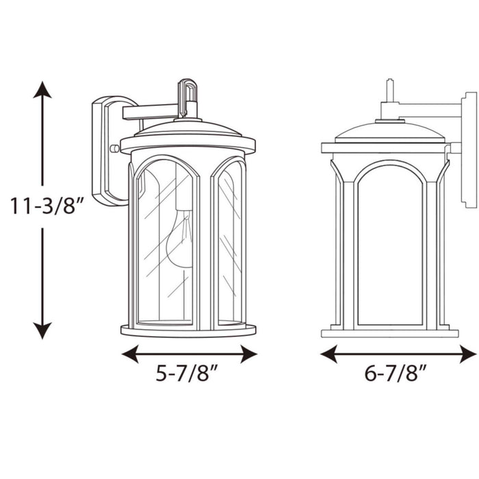 Myhouse Lighting Progress Lighting - P560087-020 - One Light Wall Lantern - Gables - Antique Bronze