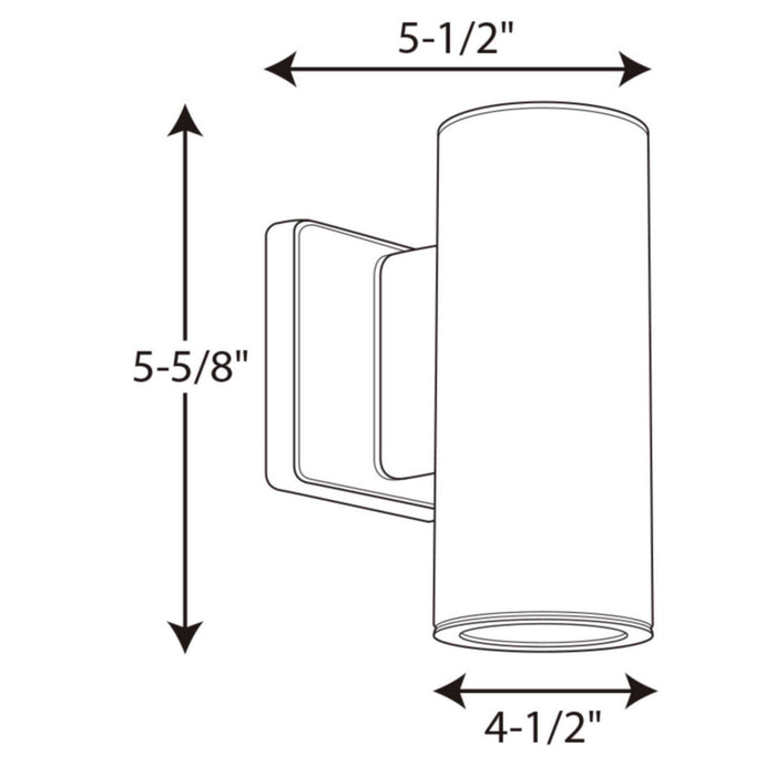 Myhouse Lighting Progress Lighting - P563001-030-30K - LED Wall Lantern - 3In Cylinders - White