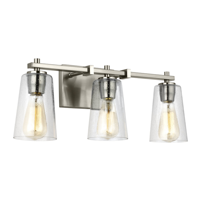 Myhouse Lighting Visual Comfort Studio - VS24303SN - Three Light Vanity - Mercer - Satin Nickel