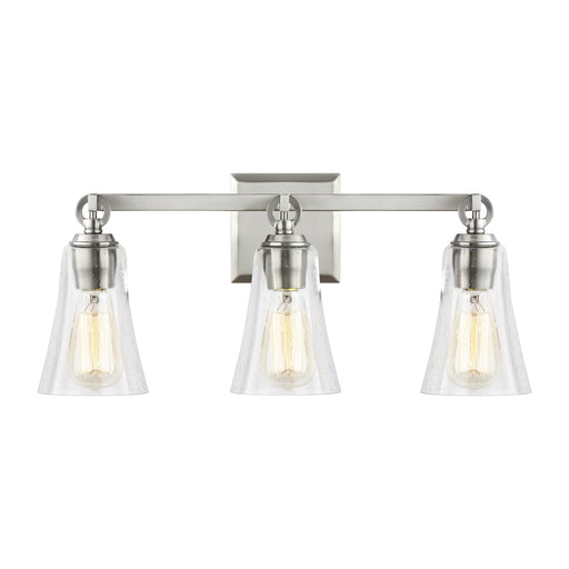 Myhouse Lighting Visual Comfort Studio - VS24703SN - Three Light Vanity - Monterro - Satin Nickel