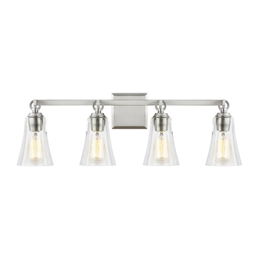 Myhouse Lighting Visual Comfort Studio - VS24704SN - Four Light Vanity - Monterro - Satin Nickel