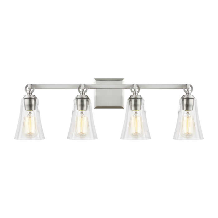 Myhouse Lighting Visual Comfort Studio - VS24704SN - Four Light Vanity - Monterro - Satin Nickel