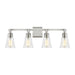 Myhouse Lighting Visual Comfort Studio - VS24704SN - Four Light Vanity - Monterro - Satin Nickel