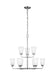 Myhouse Lighting Generation Lighting - 3115209-05 - Nine Light Chandelier - Kerrville - Chrome