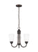 Myhouse Lighting Generation Lighting - 3120203-710 - Three Light Chandelier - Seville - Bronze