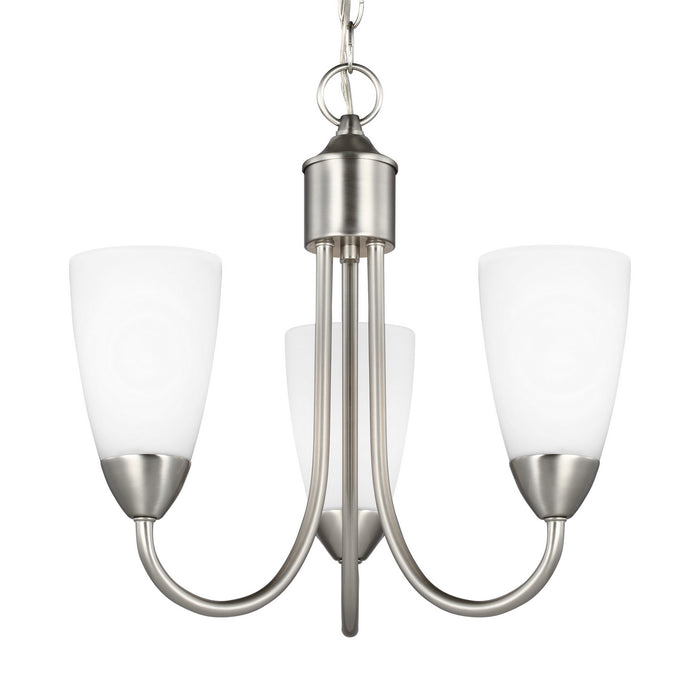 Myhouse Lighting Generation Lighting - 3120203-962 - Three Light Chandelier - Seville - Brushed Nickel