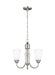 Myhouse Lighting Generation Lighting - 3120203-962 - Three Light Chandelier - Seville - Brushed Nickel