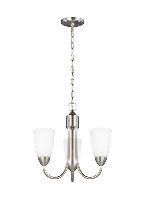 Myhouse Lighting Generation Lighting - 3120203EN3-962 - Three Light Chandelier - Seville - Brushed Nickel