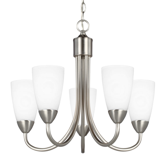 Myhouse Lighting Generation Lighting - 3120205-962 - Five Light Chandelier - Seville - Brushed Nickel