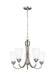 Myhouse Lighting Generation Lighting - 3120205-962 - Five Light Chandelier - Seville - Brushed Nickel