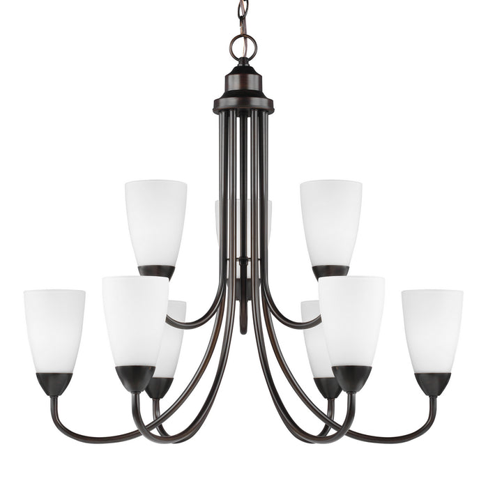 Myhouse Lighting Generation Lighting - 3120209-710 - Nine Light Chandelier - Seville - Bronze