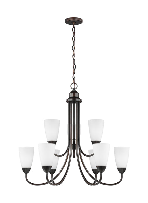 Myhouse Lighting Generation Lighting - 3120209-710 - Nine Light Chandelier - Seville - Bronze