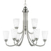 Myhouse Lighting Generation Lighting - 3120209-962 - Nine Light Chandelier - Seville - Brushed Nickel