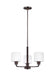 Myhouse Lighting Generation Lighting - 3128803-710 - Three Light Chandelier - Canfield - Bronze