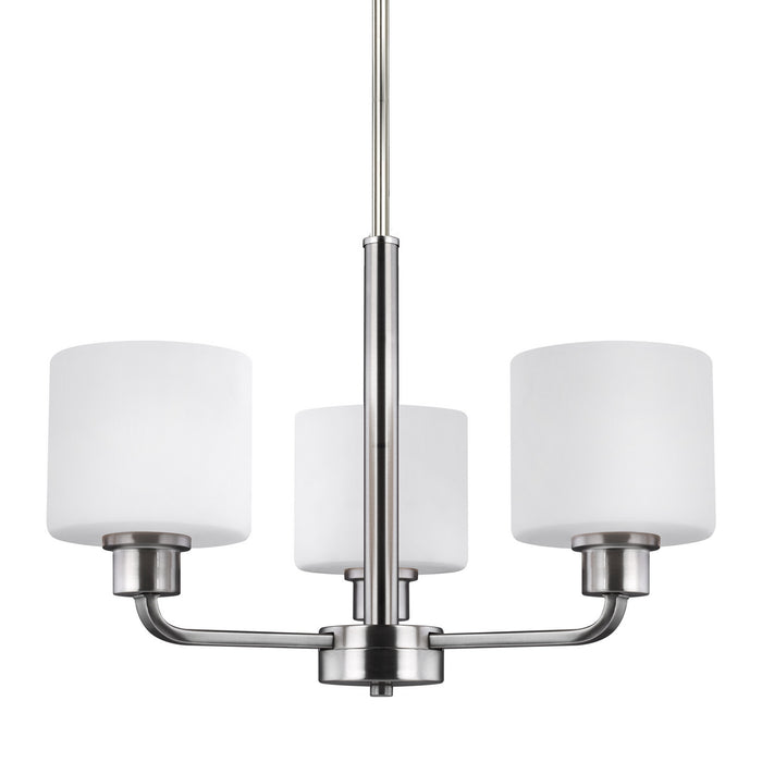 Myhouse Lighting Generation Lighting - 3128803-962 - Three Light Chandelier - Canfield - Brushed Nickel