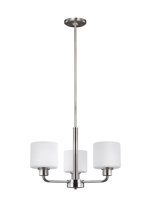 Myhouse Lighting Generation Lighting - 3128803-962 - Three Light Chandelier - Canfield - Brushed Nickel