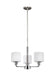 Myhouse Lighting Generation Lighting - 3128803-962 - Three Light Chandelier - Canfield - Brushed Nickel