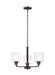 Myhouse Lighting Generation Lighting - 3128803EN3-710 - Three Light Chandelier - Canfield - Bronze