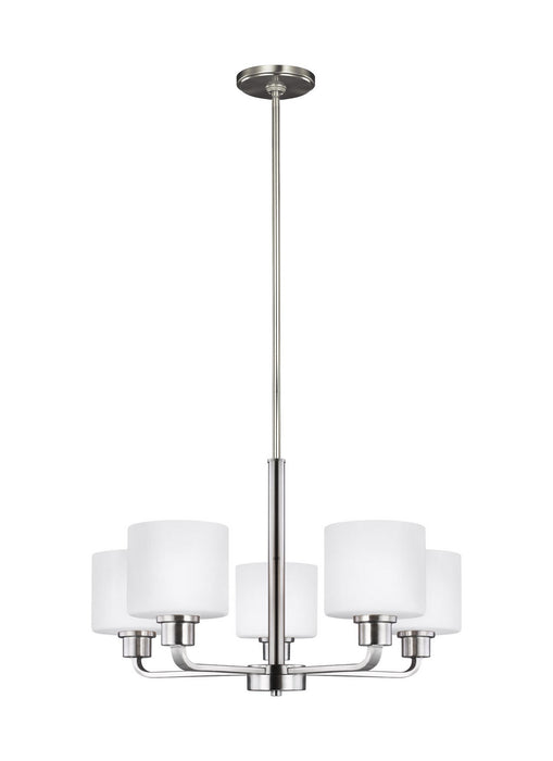 Myhouse Lighting Generation Lighting - 3128805EN3-962 - Five Light Chandelier - Canfield - Brushed Nickel